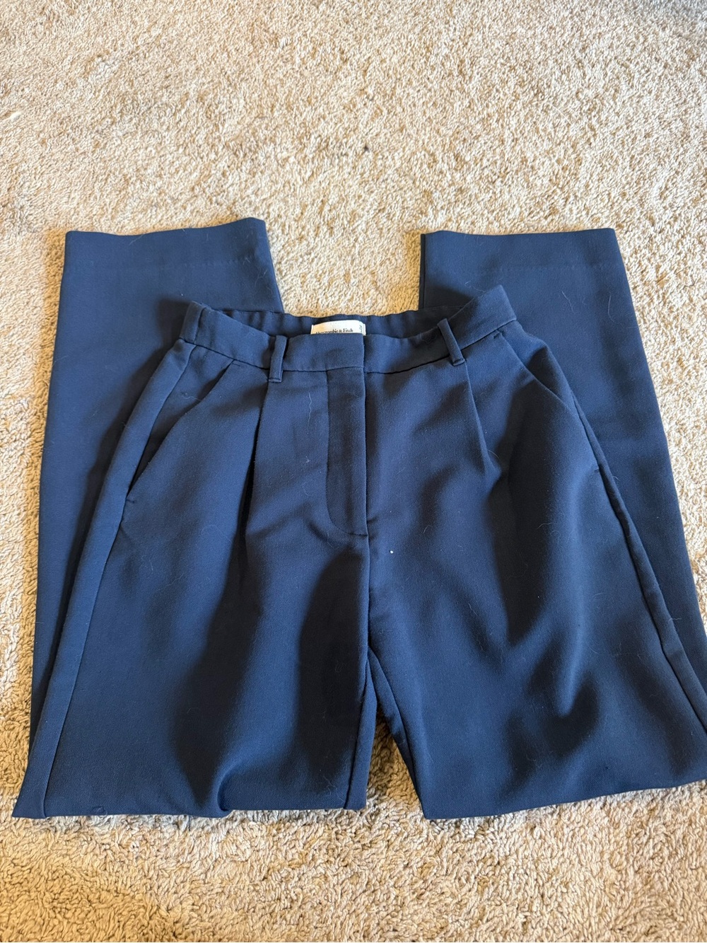 Abercrombie & Fitch Navy Salone wide leg Dress Pants